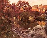 Fritz Thaulow Golden Autumn, Brittany painting